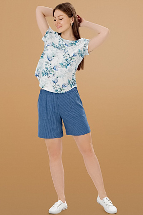 Шорты с эластичным поясом джинсовые